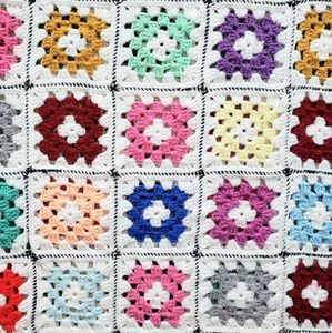 Vintage Bedding - ⚡Vintage Granny Square Afghan Throw Vintage Bedding - ⚡Vintage Granny Square Afghan Throw